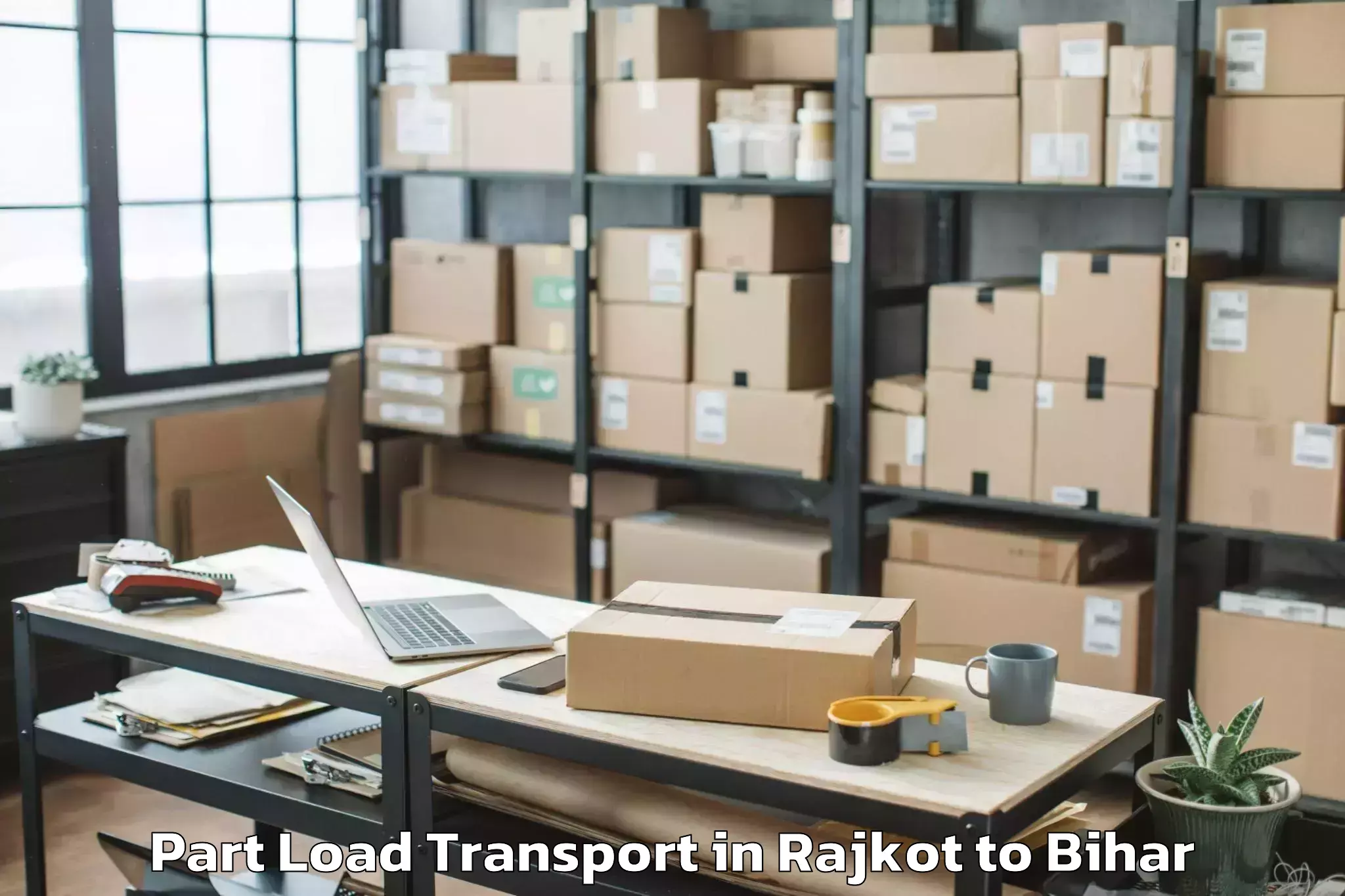 Book Rajkot to Sidhaw Part Load Transport